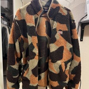 Dickies Mount Hope Camo Fleece Jacket Imperial Green